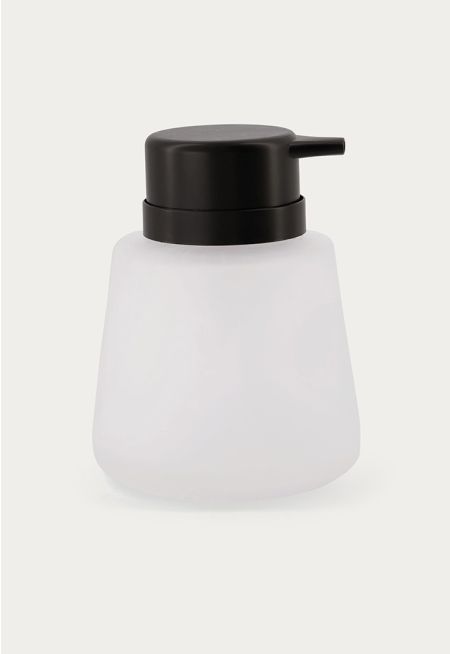 Glass Soap Dispenser White Marble Effect 