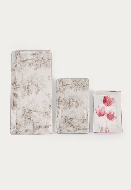 Tray Set of 3Pcs