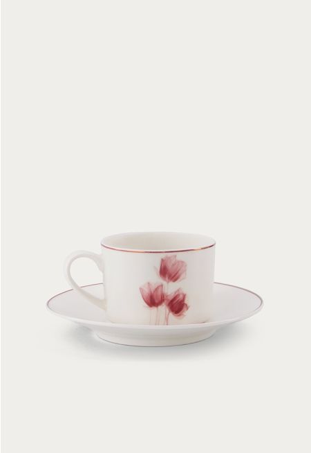 Tea Cup & Saucer Set of 6Pcs
