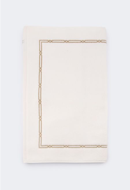 Bath Mat With Line Coffee Embroidery (50*90 Cm)