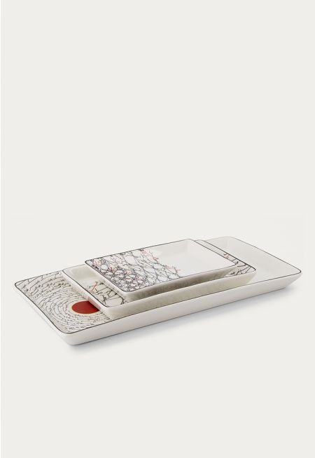 Rectangular Tray Set Of 3 Pcs