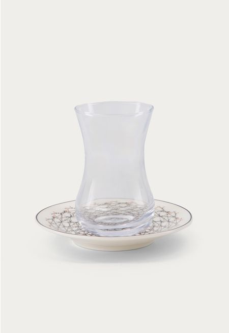 Arabic Tea Cup & Saucer Set Of 6 Pcs
