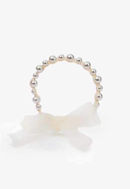 Mesh Faux Feather Wrap Ribbon Headband