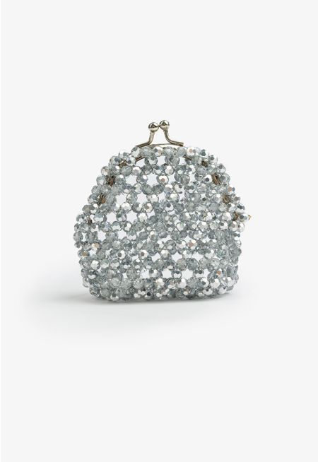 Mini Crystal Bead Clutch