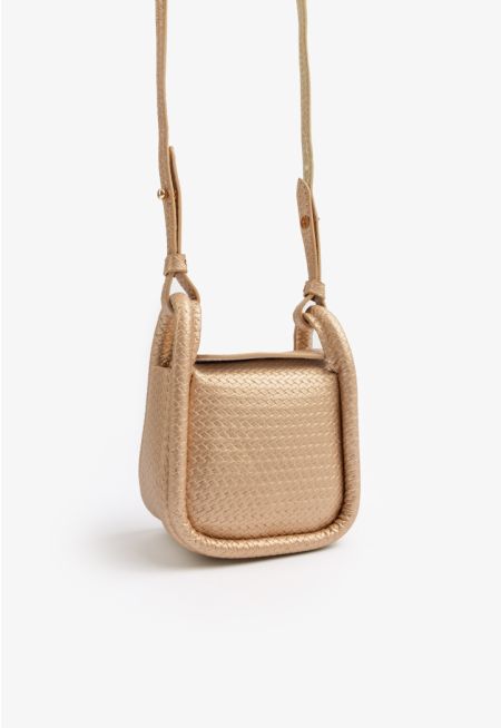 Textured Leather Mini Crossbody Bag