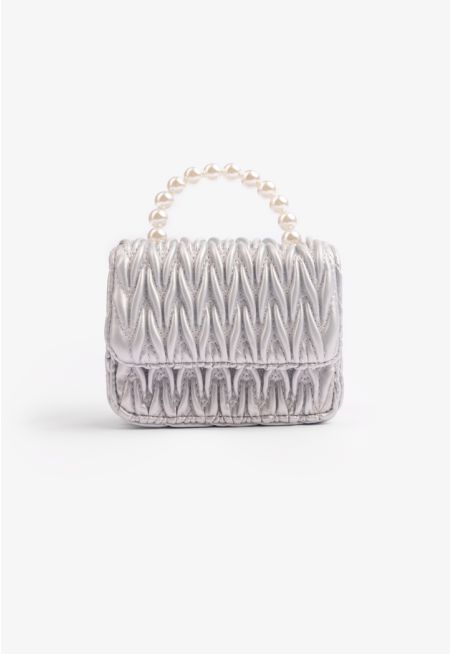 Textured Metallic Mini Crossbody Bag