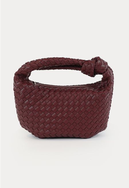 Classic Solid Woven Handbag