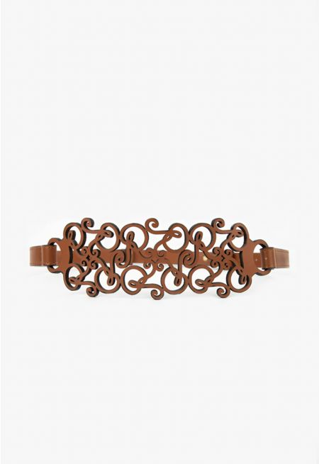PU Leather Anagram Belt