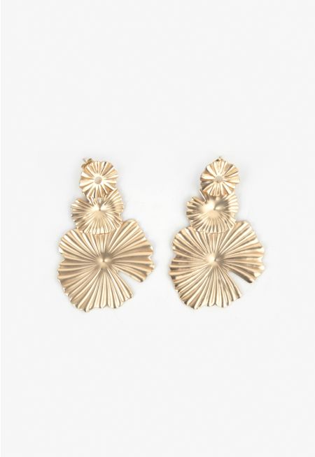 Metallic Floral Earrings