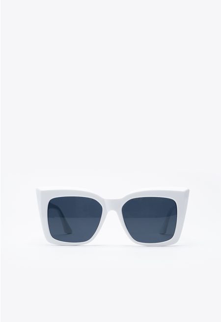 Square Flat Frame Cat Eye Sunglasses