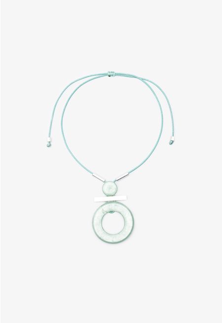 Round Charm Marble Pendant Fashion Necklace -Sale