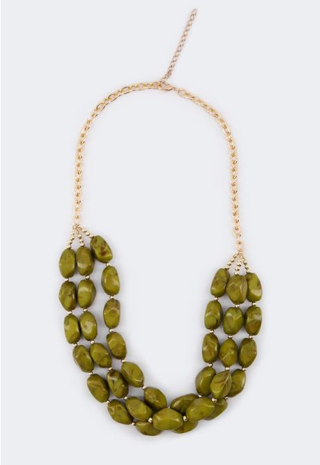 Multistrand Marble Necklace