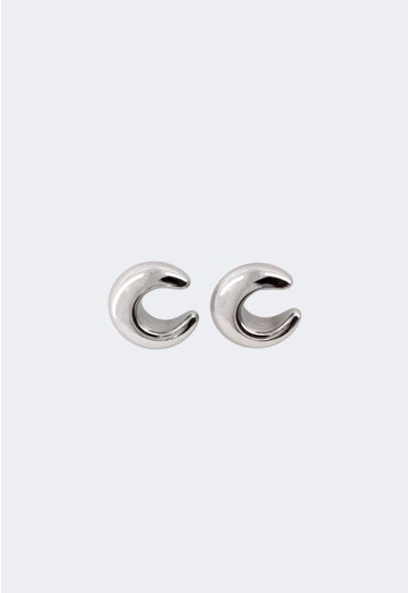 Metallic Crescent Earrings