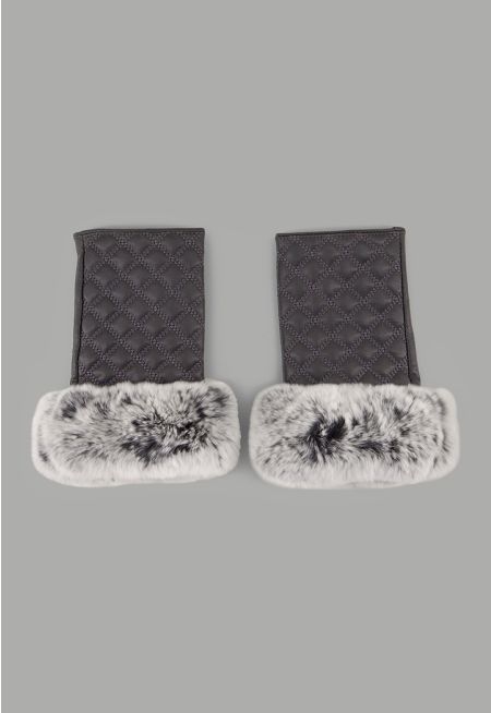 Cropped Rabbit Hair Gloves