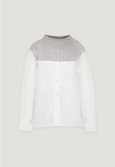 Knitted Neck Shirt