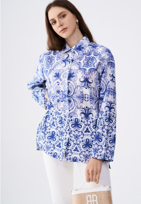 Floral Print Relaxed Fit Shirt