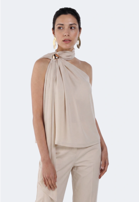 Tied Halter Neck Top