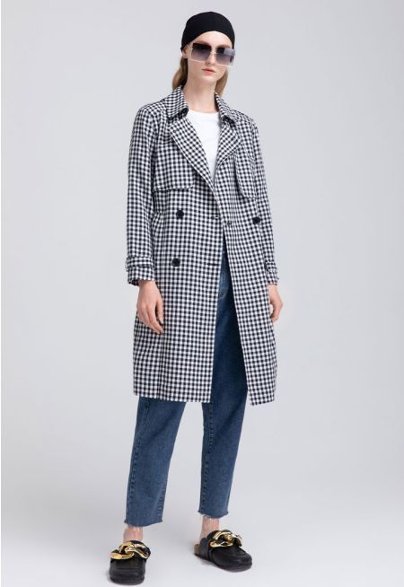 Gingham Checkered Coat