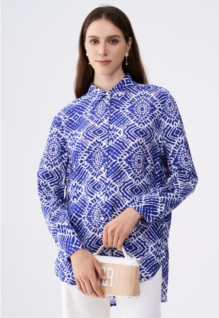 Printed High Low Shirt