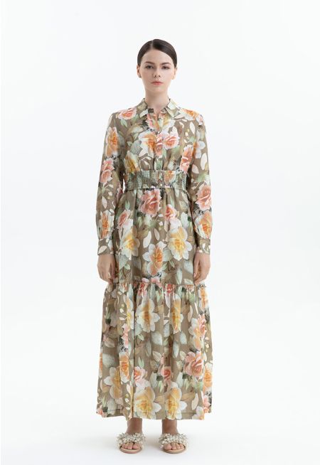 Floral Tiered Maxi Dress -Sale