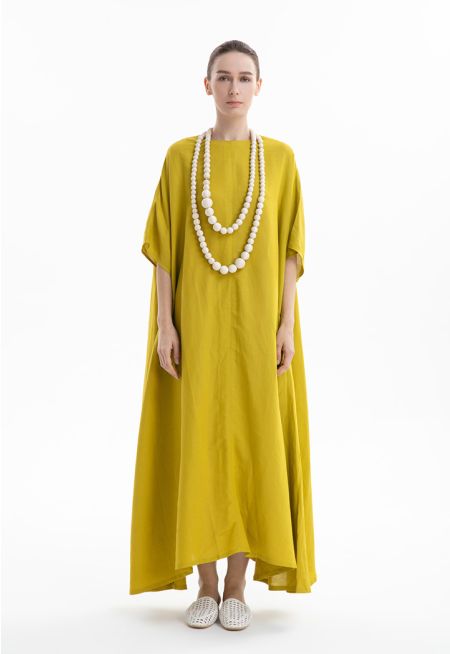 Single Tone Oversize Linen Dress