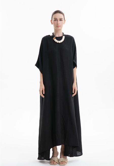 Single Tone Oversize Linen Dress