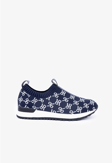 Sporty Monogram Laceless Sneakers