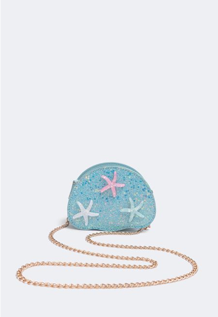 Starfish Embellished Crossbody Bag