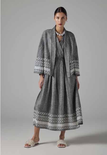 Contrast Sleeveless Maxi Dress - Ramadan Style