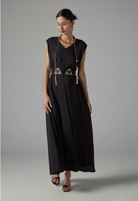 Solid Sleeveless Oversize Dress - Ramadan Style