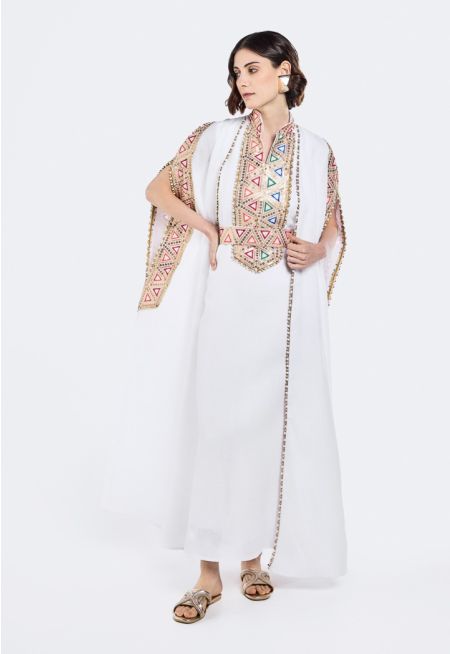 Embroidered Bead Embellished Kaftan