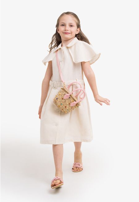 Classic Solid Belted Dress