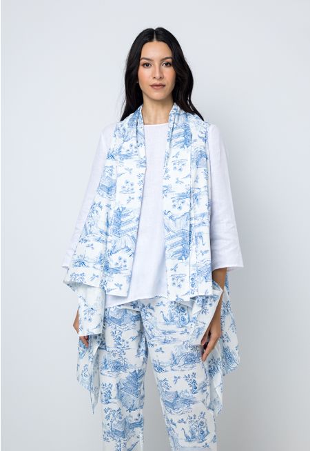 Printed Sleeveless Gilet 