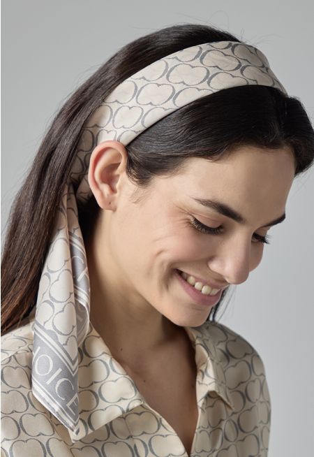 Monogram Printed Square Scarf