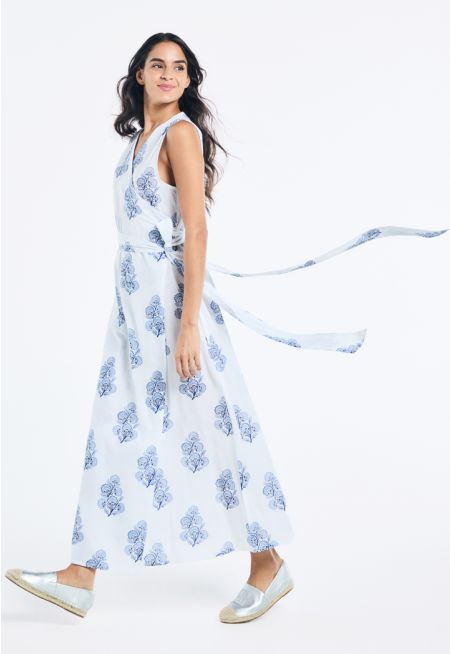 Floral Print V-Neck Dress