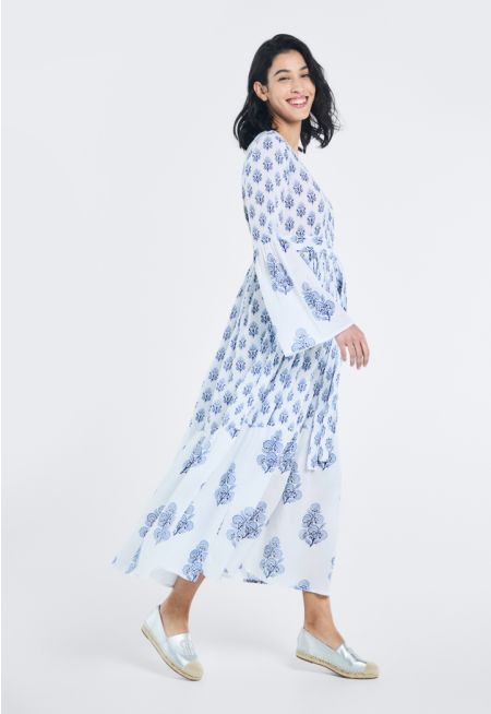 Floral Print Long Sleeve Dress- Ramadan Style