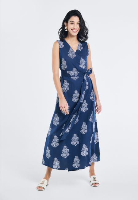 Floral Print V-Neck Dress- Ramadan Style