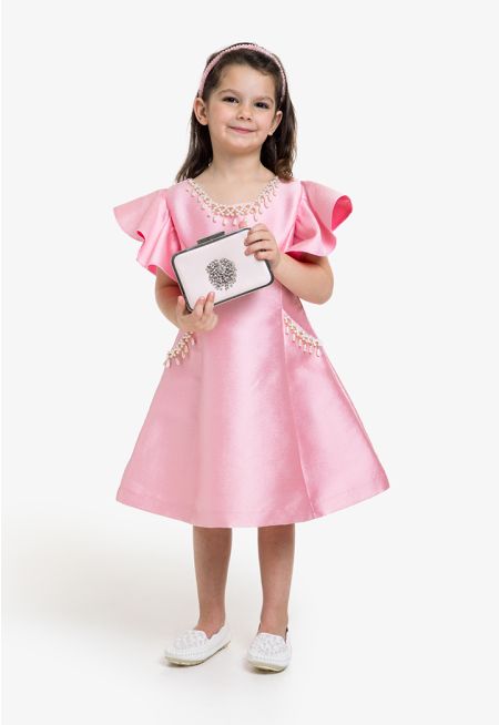 Crystal Embellished A Line Dress