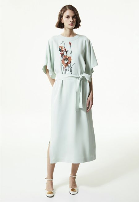 Machka Sequin-Embellished Midi Dress Nile