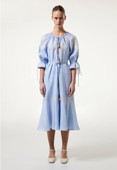 Machka- Embroide Linen Dress  