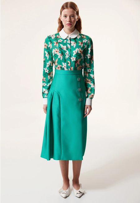 Machka- Skirt With Ornamental Buttons 