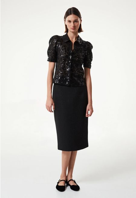 Machka- Sequined Midi Skirt 