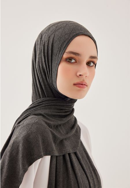 Plain Moroccan Patterned Hijab