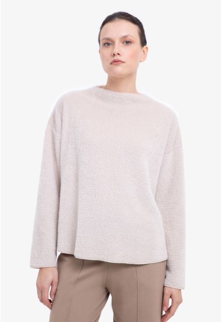 Faux Fur Knitted Solid Top