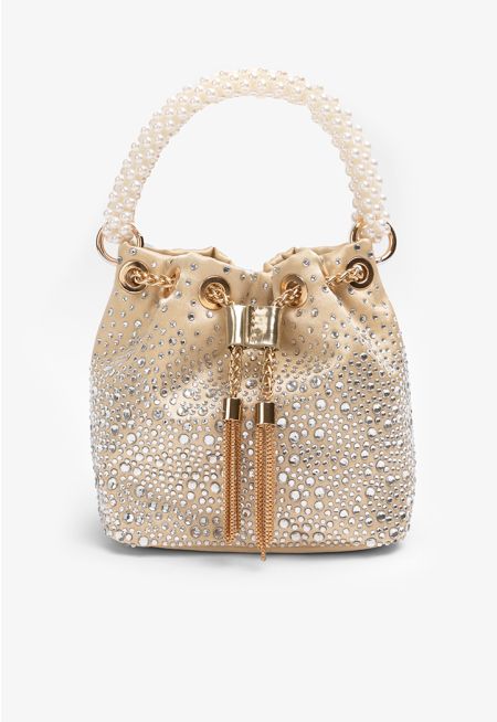 Extravagant Embellished Bucket Bag