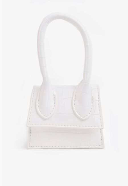 Metallic Textured Mini Crossbody Bag