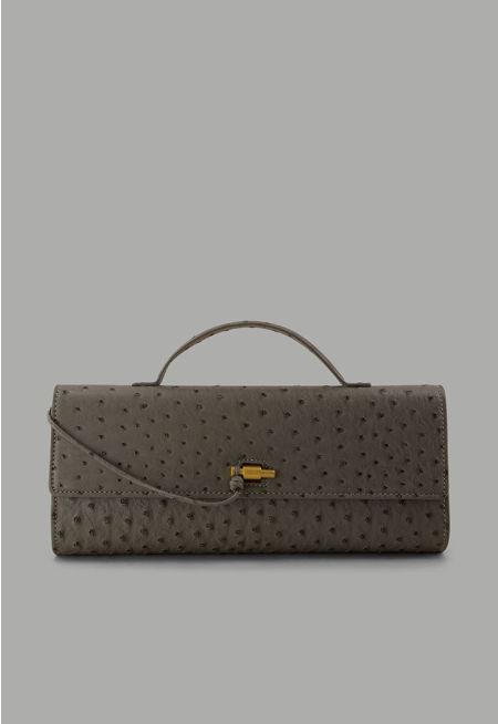 Top Handle Textured Clutch