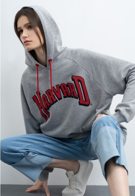 Printed Hooded Sweatshirt With Hood -Sale