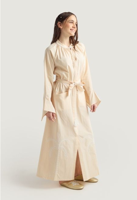 Palms Embroidered Dress