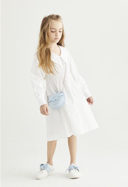 Elastic Waist Shirt Dress